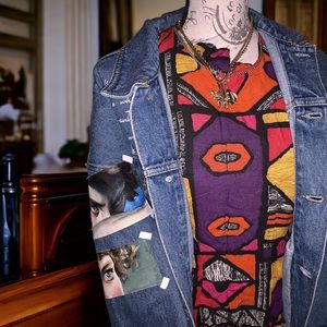 Vintage 80’s Marsha Brander Componix Geometric Abstract Colorful Blouse